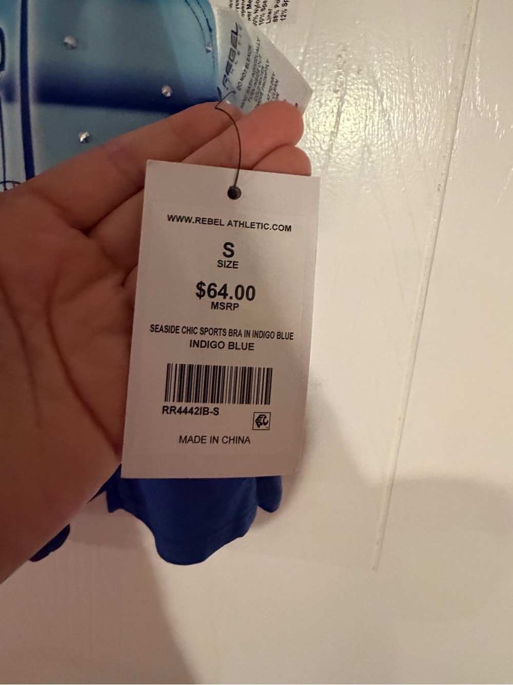 Blue Ombre 'Rebel' sports bra and skort - Picture 2 of 6